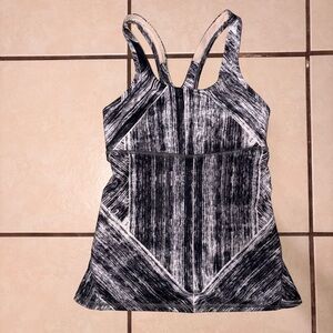 lululemon Black and White Muscle Tee